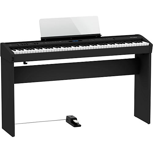 Roland FP-60X Digital Piano with Matching Stand and DP-10 Pedal Black