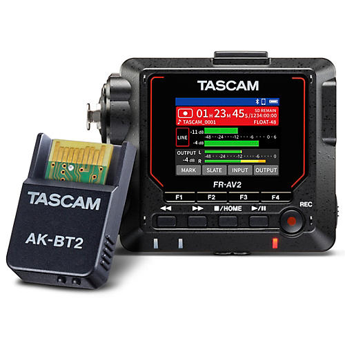 Tascam FR-AV2 Compact 32-Bit Field Recorder & Timecode Generator with AK-BT2 Bluetooth Adapter