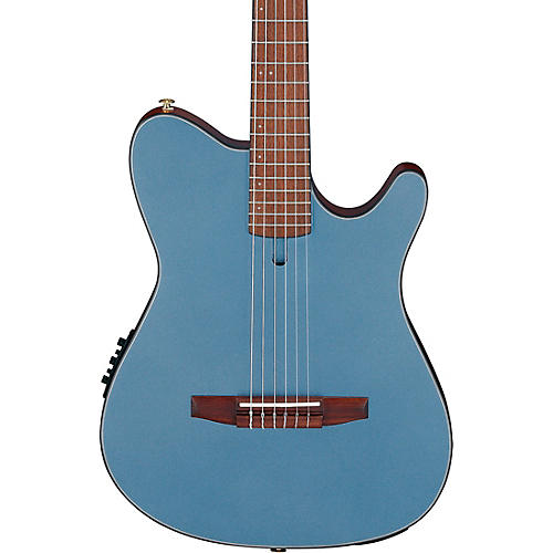 Ibanez FRH10N Nylon-String Acoustic-Electric Guitar Condition 1 - Mint Indigo Blue Metallic Flat