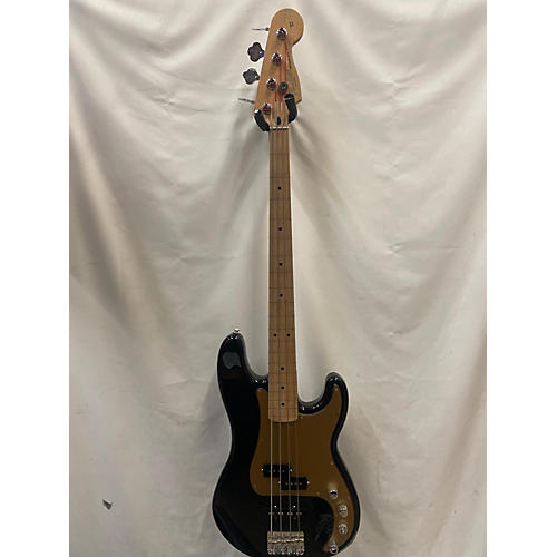 Fender FSR Deluxe Special Precision Bass Electric Bass Guitar Black and Gold