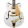 Gretsch Guitars FSR G5422TG Electromatic Hollow Body Electric Guitar with Bigsby Two-Tone White Sparkle/Candy Apple Red
