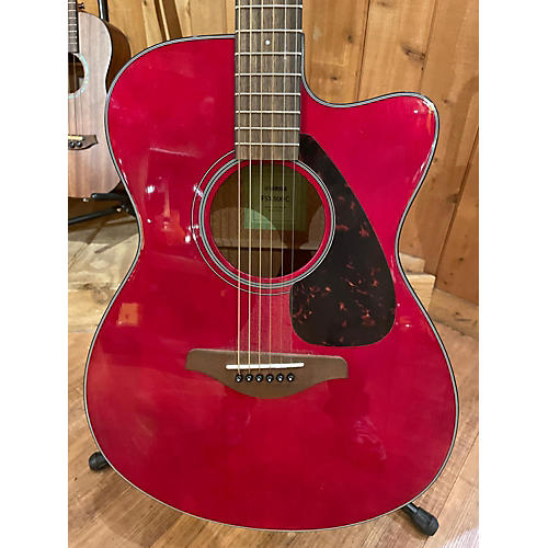 Yamaha FSX800C Acoustic Electric Guitar Trans Red