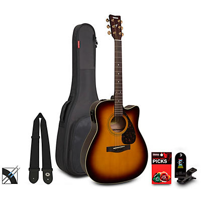 Yamaha FX335C Dreadnought Acoustic-Electric Guitar Pack -