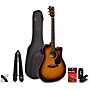 Yamaha FX335C Dreadnought Acoustic-Electric Guitar Pack - Tobacco Sunburst