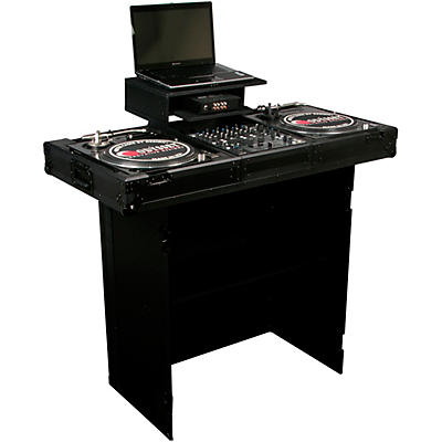 Odyssey FZF5437TBL Fold-Out DJ Table Stand 54 in. Wide X 37 in. Tall