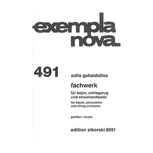 SIKORSKI Fachwerk (Bayan, Percussion, and String Orchestra) Ensemble Series Softcover by Sofia Gubaidulina