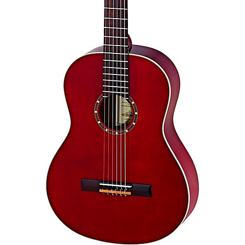Ortega Family Series R121LWR Left-Handed Classical Guitar Transparent Wine Red