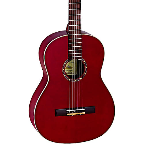 Ortega Family Series R121SNWR Slim Neck Classical Guitar Transparent Wine Red