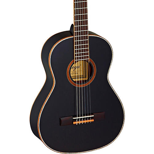 Ortega Family Series R221BK-3/4 3/4 Size Classical Guitar Gloss Black 0.75