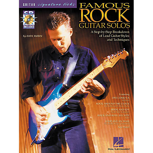 Hal Leonard Famous Rock Guitar Solos Signature Licks Book with CD