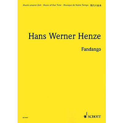 Schott Fandango (1985, New Version 1992) (Study Score) Schott Series Composed by Hans Werner Henze