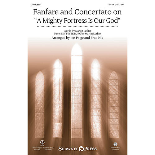 Shawnee Press Fanfare and Concertato on A Mighty Fortress Is Our God Studiotrax CD Arranged by Jon Paige