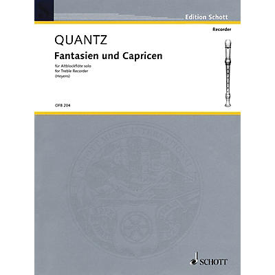 Schott Fantasias & Caprices (6 Sonatas for Treble Recorder) Schott Series Softcover