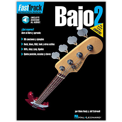 Hal Leonard FastTrack Bass Method Book 2 Book/CD Spanish Edition