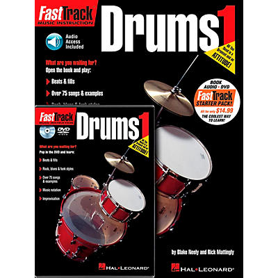 Hal Leonard FastTrack Drum Method Starter Pack (Book/Audio Online/Video Online)
