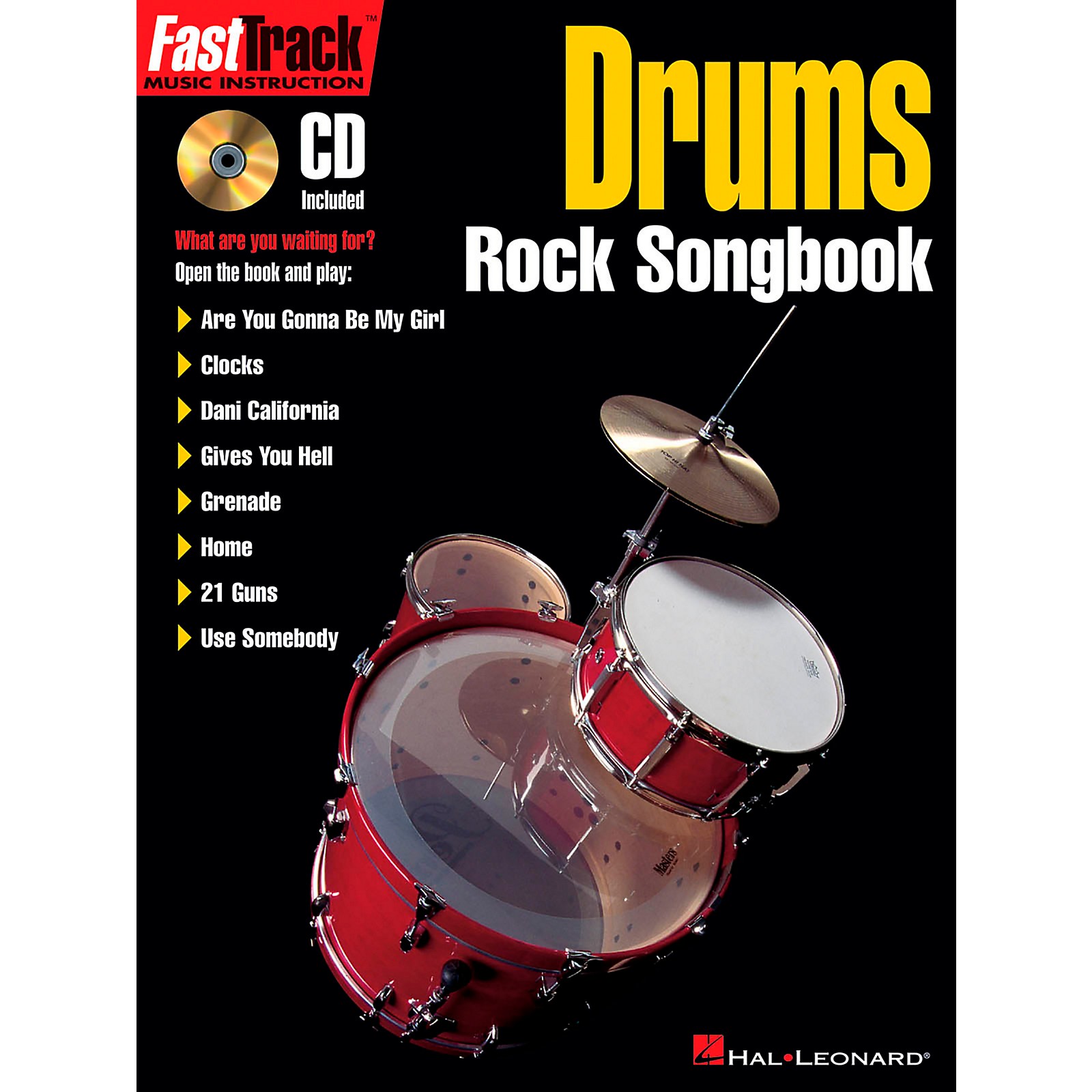 Hal Leonard FastTrack Drums Rock Songbook Book/CD Musician's Friend