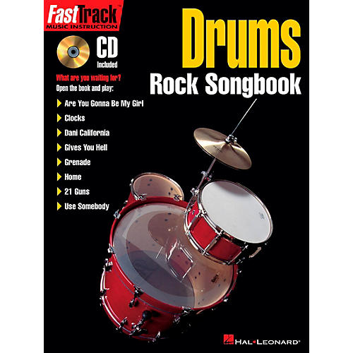 FastTrack Drums Rock Songbook Book/CD