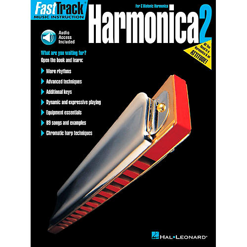 Hal Leonard FastTrack Harmonica Book 2 Book/CD for C Diatonic Harmonica