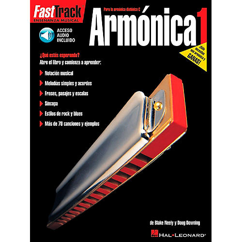 FastTrack Harmonica Method Book 1 Book/CD - Spanish Edition