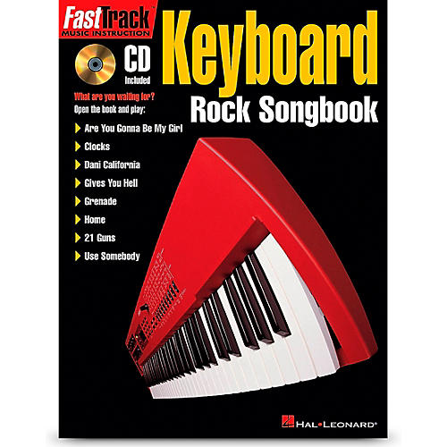 Hal Leonard FastTrack Keyboard Rock Songbook Book/CD