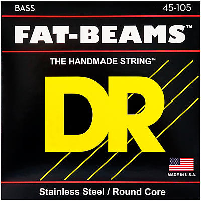 DR Strings Fat-Beams Stainless Steel Medium 4-String Bass Strings - (45-105)