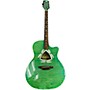 Used Luna Guitars Fau Df Qm Acoustic Electric Guitar Green