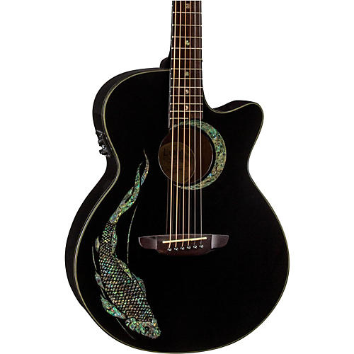 Luna Guitars Fauna Koi Acoustic-Electric Guitar Classic Black