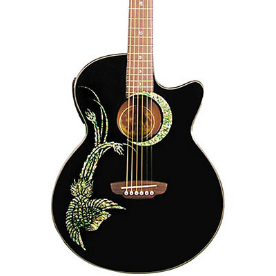 Luna Guitars Fauna Phoenix Folk Style Cutaway Acoustic-Electric Guitar