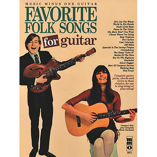 Music Minus One Favorite Folks Songs for Guitar Music Minus One Series Softcover with CD