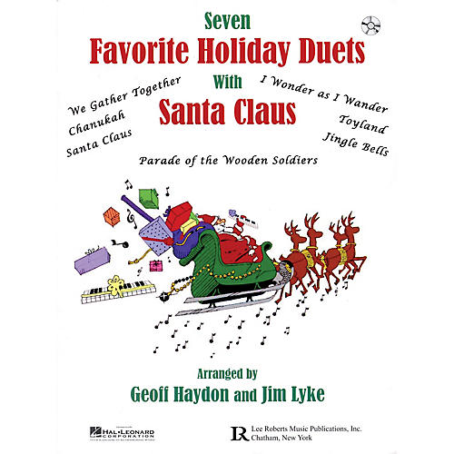 Lee Roberts Favorite Holiday Duets with Santa Claus Pace Piano Education Series Softcover with CD by Geoff Haydon