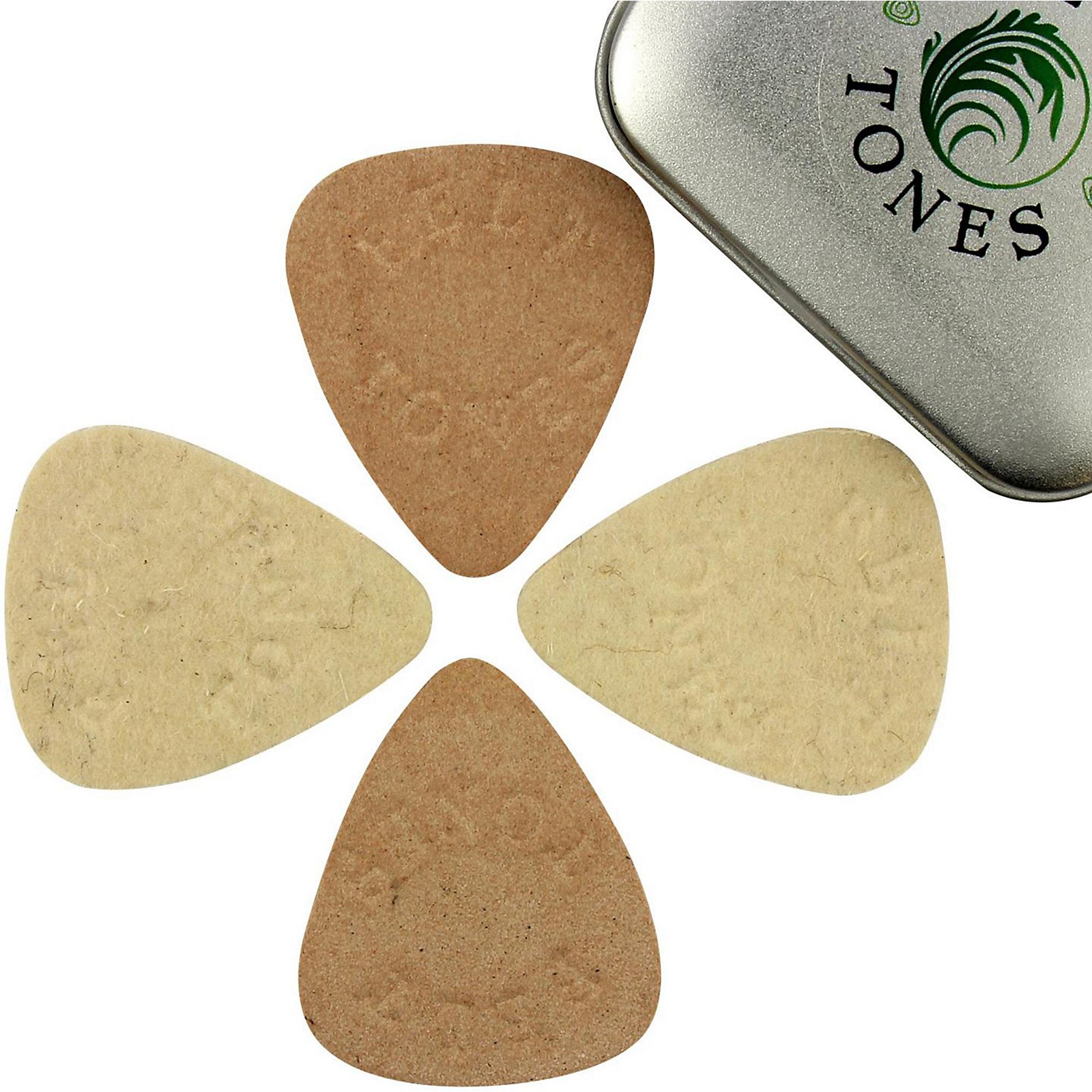 Timber Tones Felt Tones Mixed Tin of 4 Guitar Picks Musician's Friend