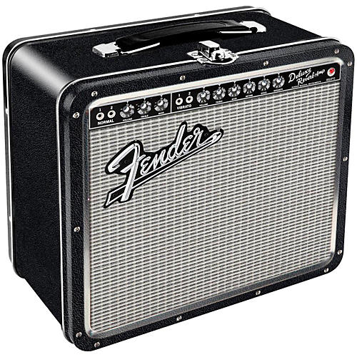 Fender Black Tolex Metal Lunch Box