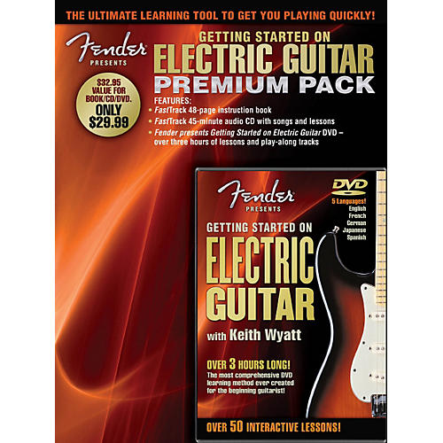 Hal Leonard Fender Presents Getting Started On Electric Guitar Premium Pack Book/CD/DVD