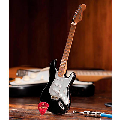 Axe Heaven Fender Stratocaster Black Vintage Distressed Miniature Guitar Replica Collectible