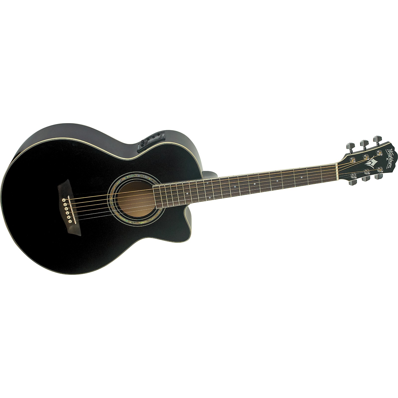 Washburn Festival EA10 Acoustic Cutaway Electric Petite Jumbo Guitar ...