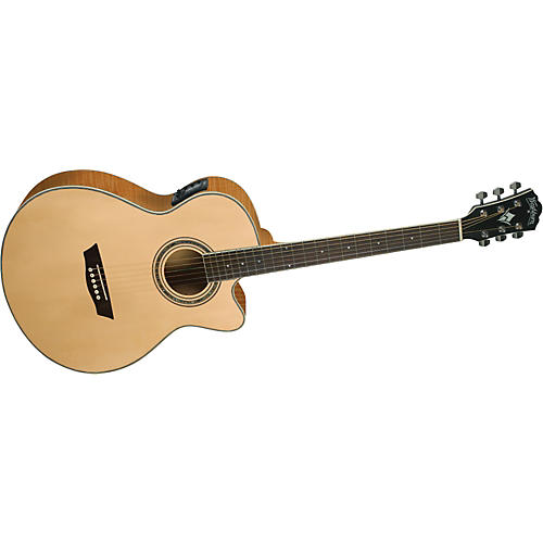 Festival EA20S Solid Sitka Spruce Top Acoustic Cutaway Electric Mini Jumbo Flame Maple Guitar with 4 Band EQ