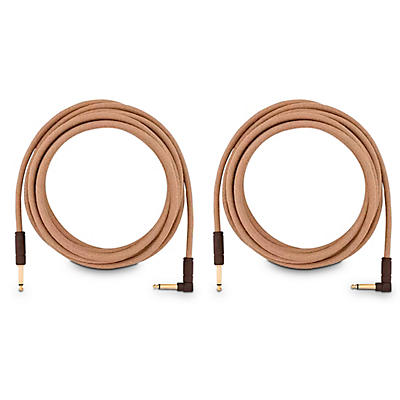 Fender Festival Pure Hemp Straight to Angle Instrument Cable 2-Pack