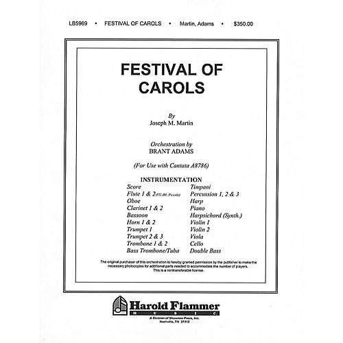 Shawnee Press Festival of Carols (Full Orchestration) Score & Parts composed by Joseph M. Martin