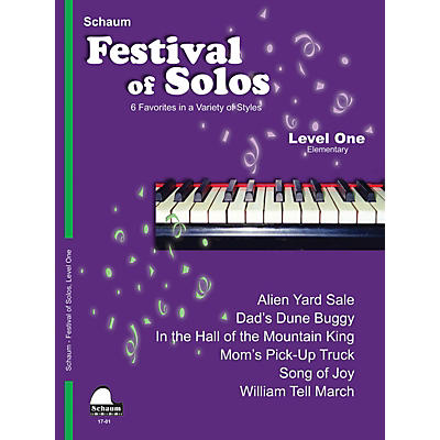 SCHAUM Festival of Solos (Level 1 Elem Level) Educational Piano Book by Various