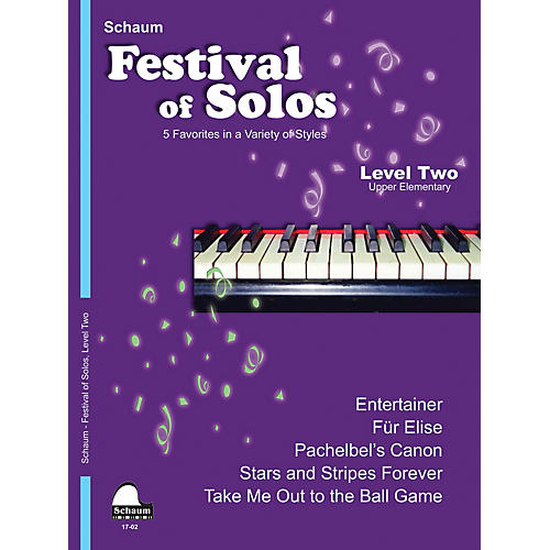 Schaum Festival of Solos (Level 2 Upper Elem Level) Educational Piano Book by Various