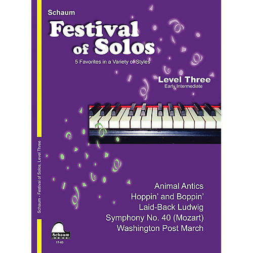 Schaum Festival of Solos (Level 3 Early Inter Level) Educational Piano Book by Various