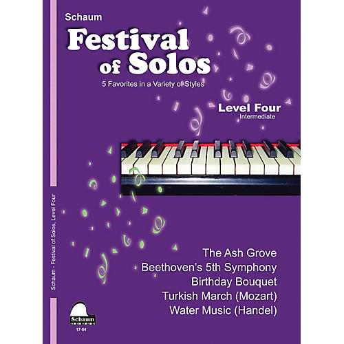 SCHAUM Festival of Solos (Level 4 Inter Level) Educational Piano Book by Various