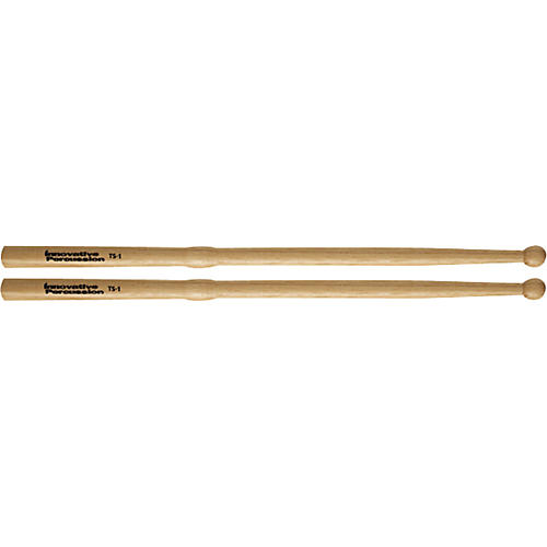 Innovative Percussion Field Series Multi-Tom Hickory Drum Sticks TS-1 OVERSIZED ROUND BEAD HICKORY