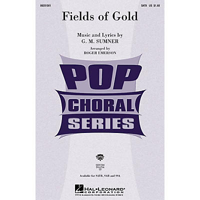 Hal Leonard Fields of Gold SAB by Eva Cassidy Arranged by Roger Emerson