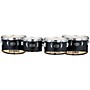 Tama Marching Fieldstar Marching Tenor Drums, Quad With Power Cut, Satin Black 8, 10, 12, 13 in.