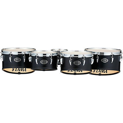 Tama Marching Fieldstar Marching Tenor Drums, Quint with Power Cut, Satin Black