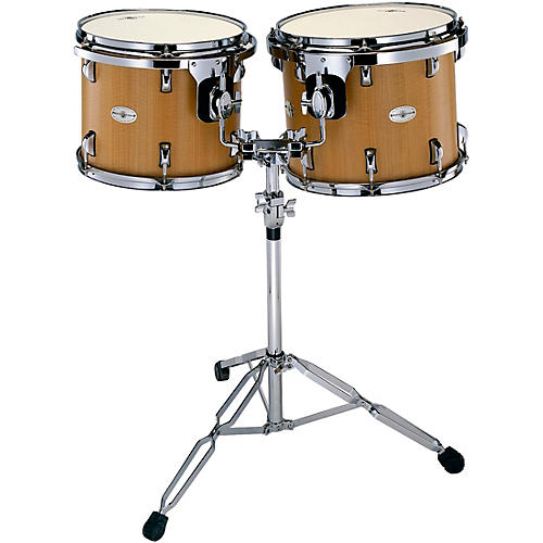 Black Swamp Percussion Figured Anigre Concert Tom Set with Stand 13 and 14 in. Figured Anigre
