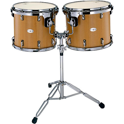 Black Swamp Percussion Figured Anigre Concert Tom Set with Stand 15 and 16 in. Figured Anigre