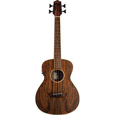 Lanikai Figured Bocote Bass Ukulele Electric with Fishman Classica II Pickup and Tuner