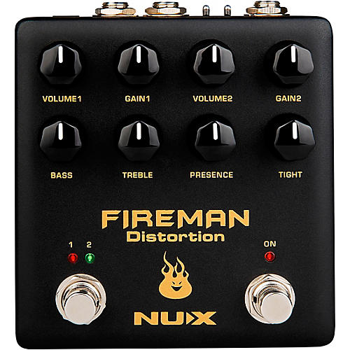 NUX Fireman Dual Distortion Effects Pedal Black